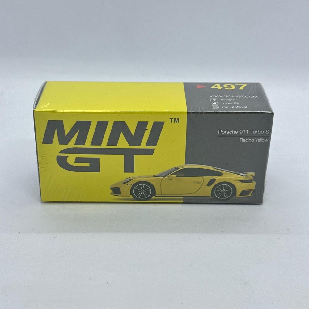 Mini GT 1/64 Porsche 911 Turbo S Racing Yellow MGT00497
