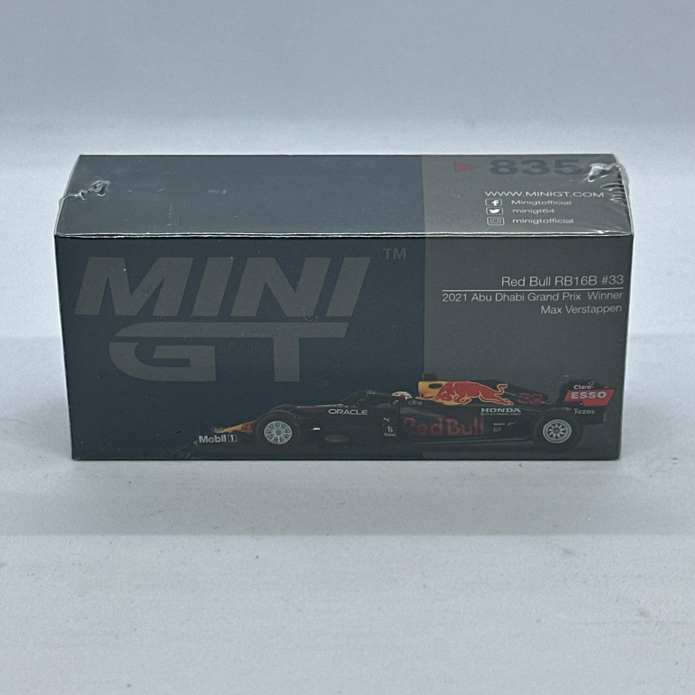 Mini GT 1/64 Red Bull RB16B #33 Max Verstappen 2021 Abu Dhabi Grand Prix Winner MGT00835