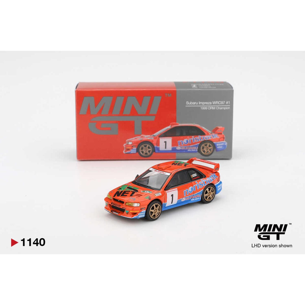 Mini GT 1/64 Subaru Impreza WRC97 #1 1999 DRM Champion MGT01140