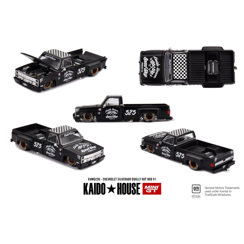 Mini GT x KaidoHouse 1/64 Chevrolet Silverado Dually Hot Rod V1 KHMG236