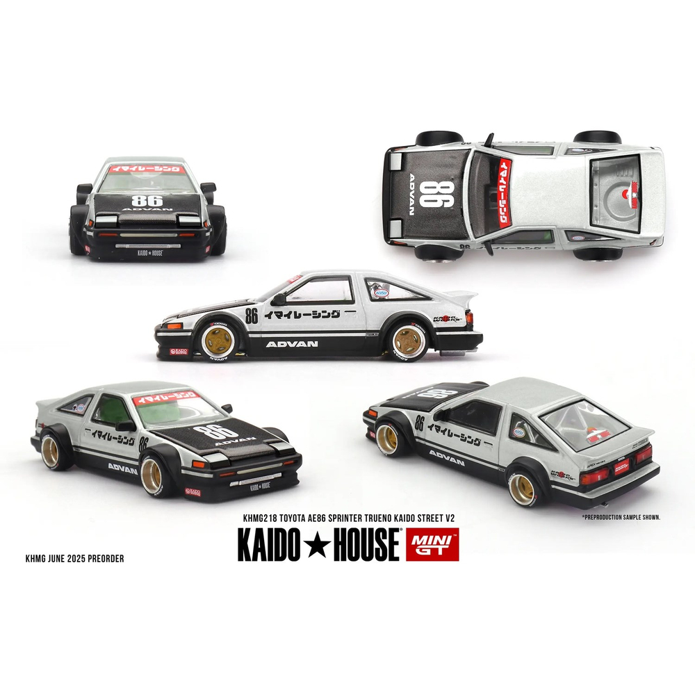 Mini GT X KaidoHouse 1/64 Toyota AE86 Sprinter Trueno Kaido Street V2 KHMG218