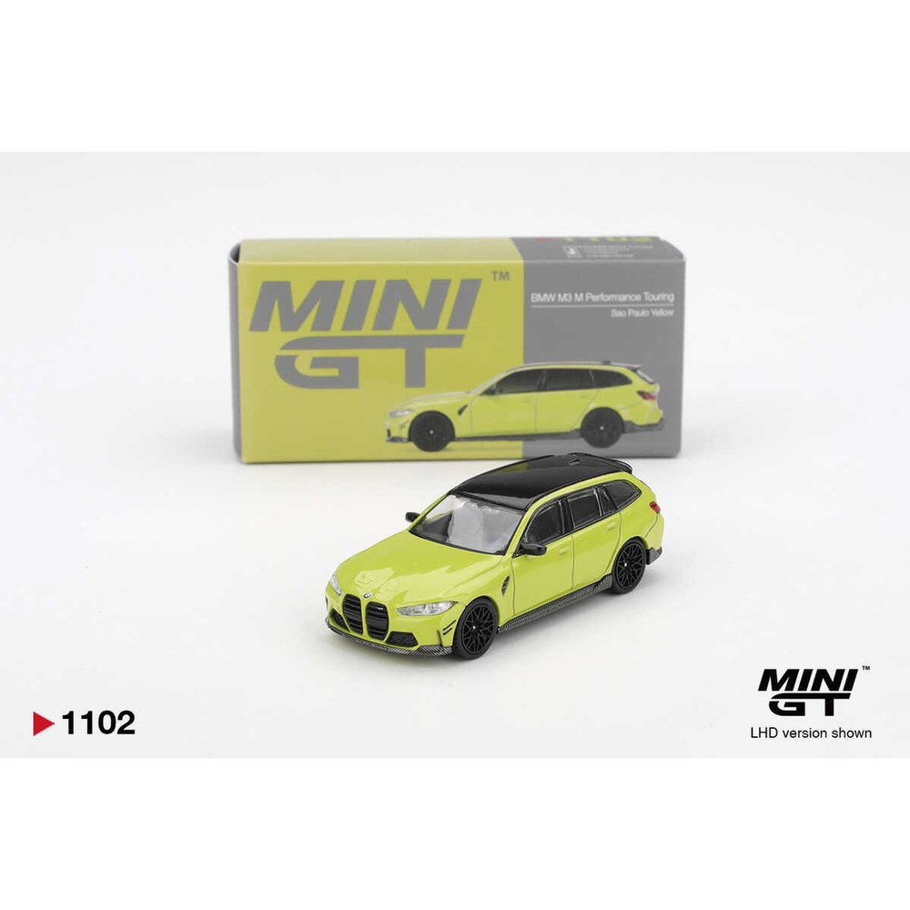 (ÖN SATIŞ) Mini GT 1/64 BMW M3 M Performance Touring Sao Paulo Yellow MGT01102