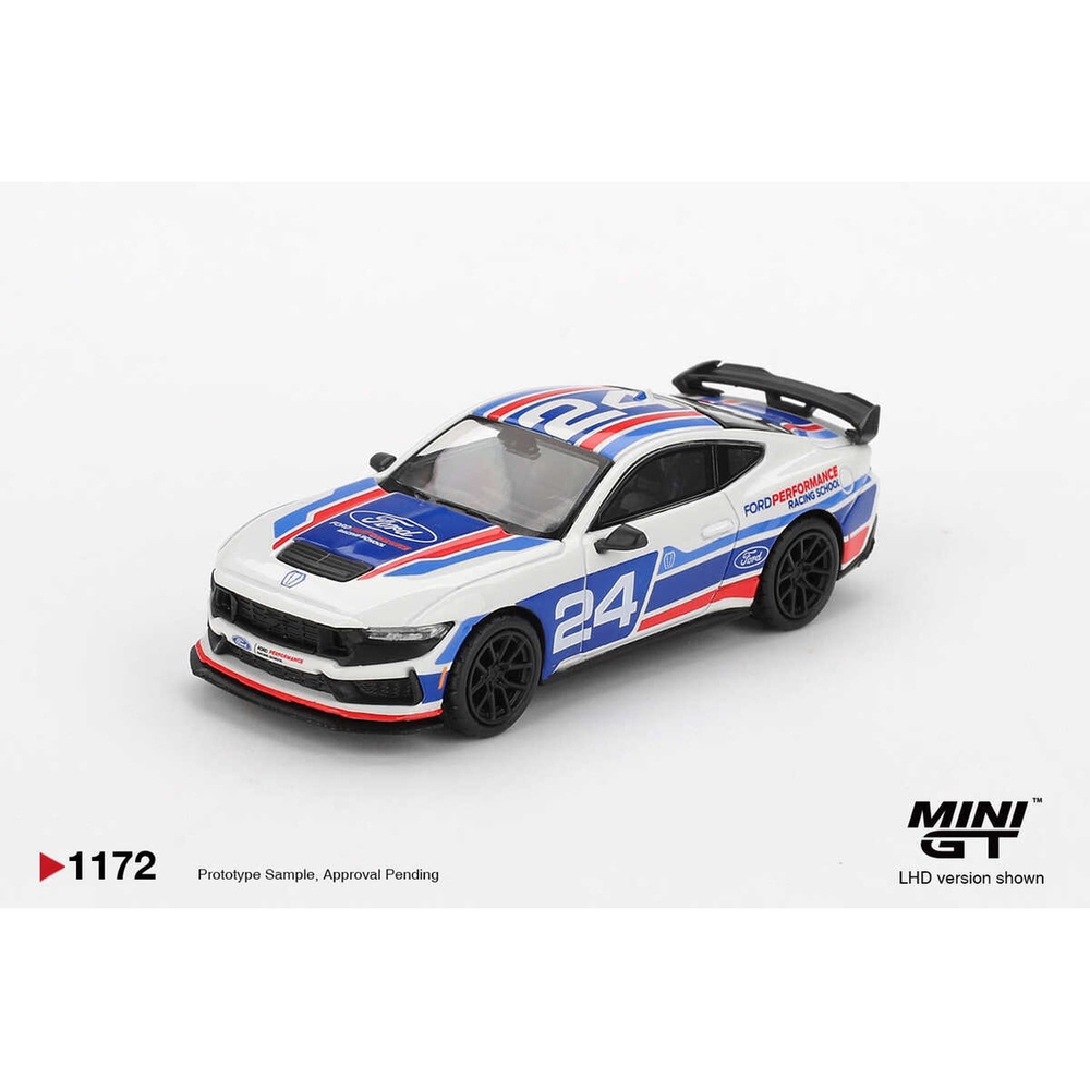 (ÖN SATIŞ) Mini GT 1/64 Ford Mustang Dark Horse #24 Ford Performance Racing School MGT01172