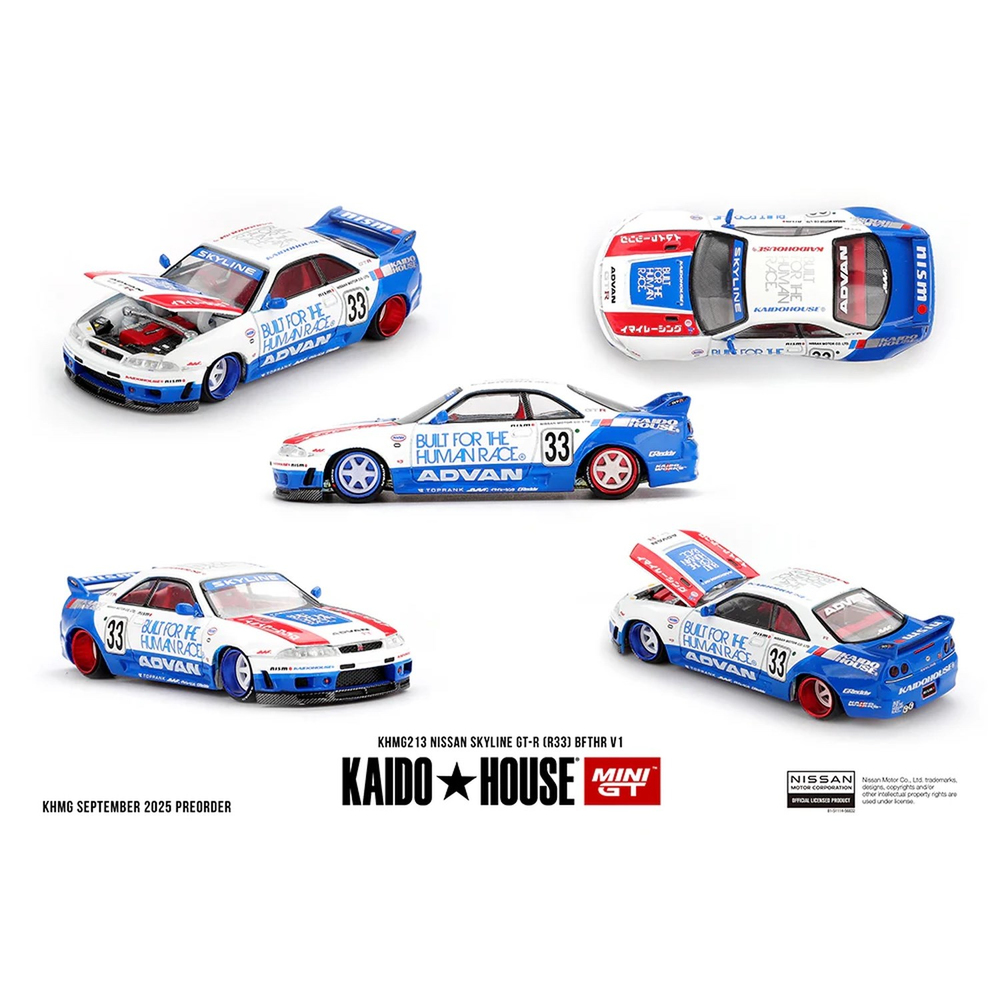 (ÖN SATIŞ) Mini GT 1/64 Kaido House Nissan Skyline GT-R (R33) BFTHR V1 KHMG213