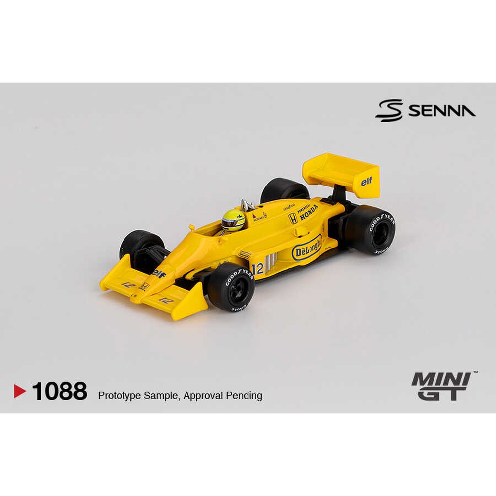 (ÖN SATIŞ) Mini GT 1/64 Lotus 99T #12 Ayrton Senna 1987 Monaco Grand Prix Winner MGT01088