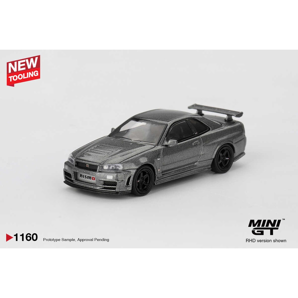 ÖN SATIŞ) Mini GT 1/64 Nissan Skyling GT-R Dark Metal Gray (NISMO BNR34 CRS Version) MGT01160