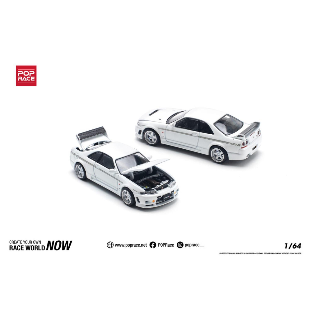 Pop Race 1/64 GTR Nismo 400R White PR64-0052 