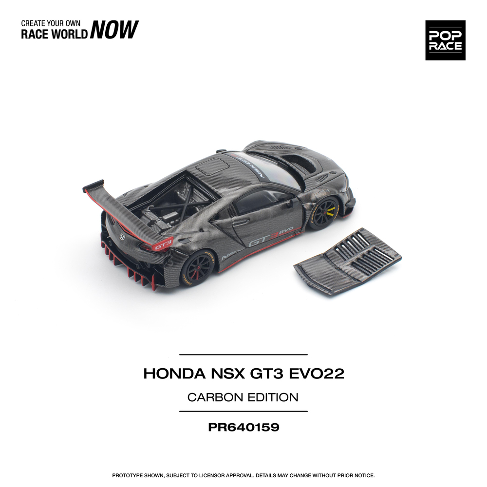 Pop Race 1/64 Honda Nsx Gt3 Evo22 Carbon Edition PR640159