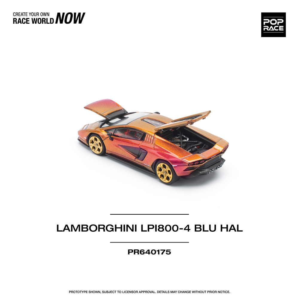 Pop Race 1/64 Lamborghini LPI800-4 Blu Hal PR640175