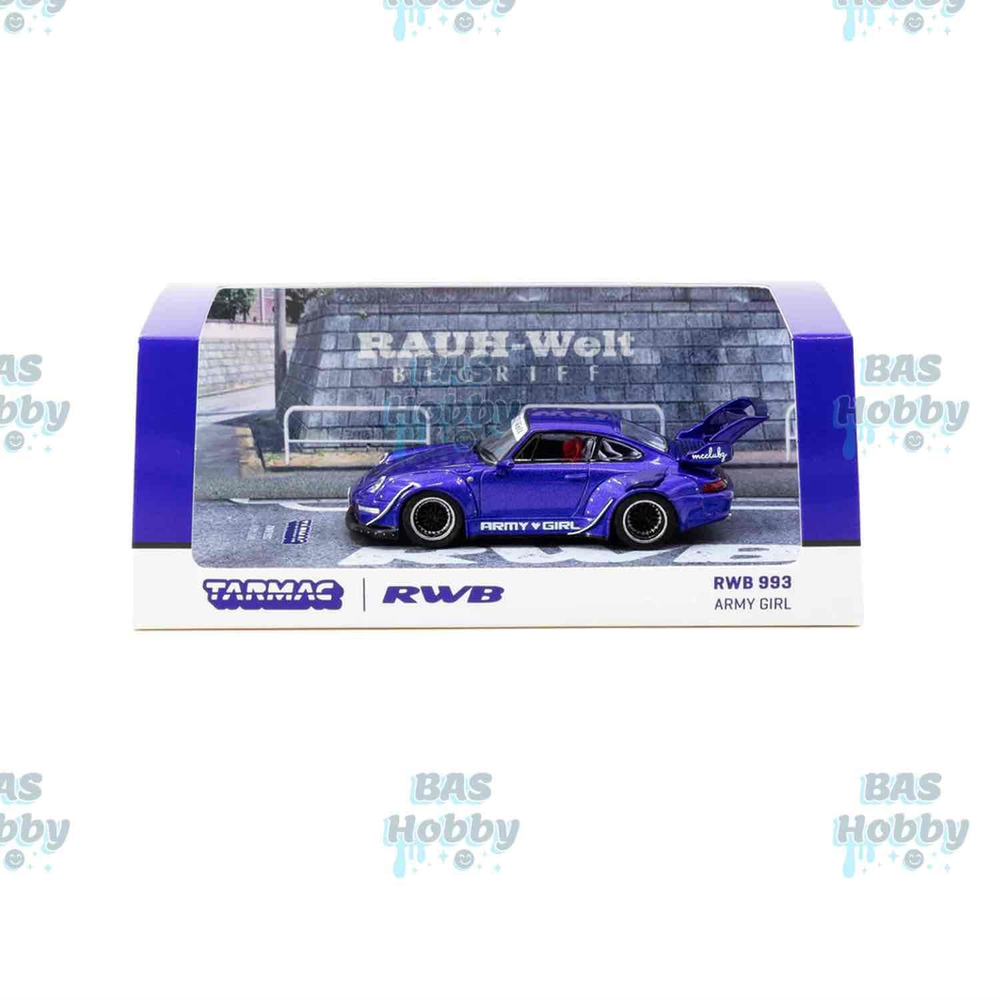 Tarmac Works 1/64 RWB 993 ARMY GIRL Blue - HOBBY64 T64-TL017-AG