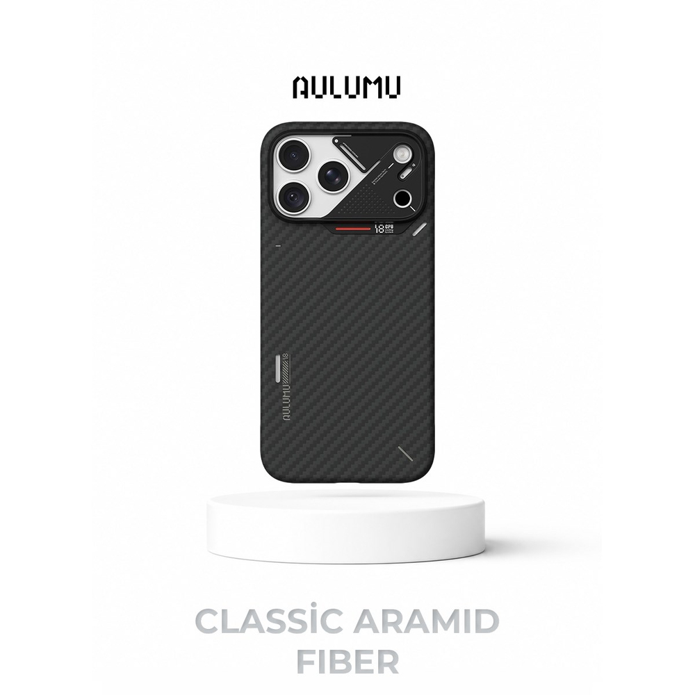 AULUMU iPhone 18 Pro Uyumlu MagSafe Özellikli A18 Aramid Fiber Kılıf