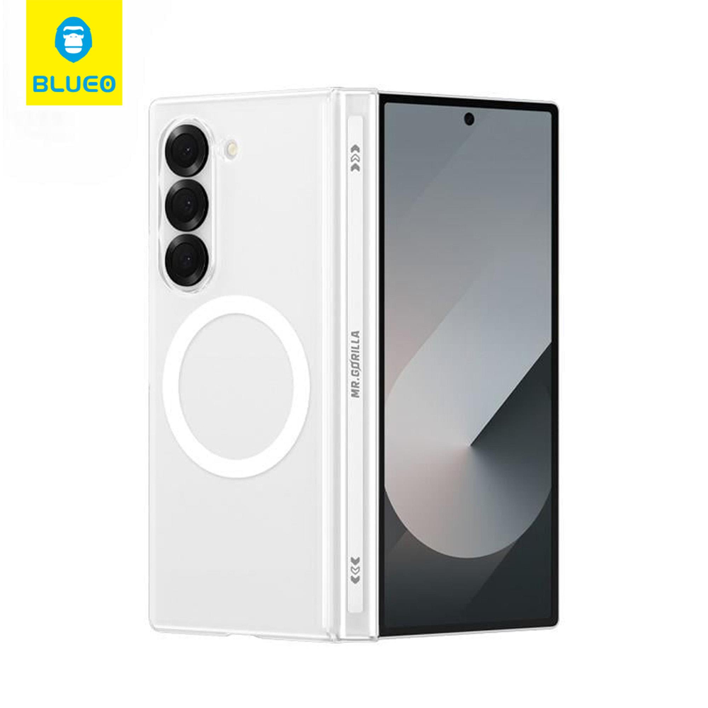 BLUEO B Ultra Clear Folding Samsung Z Fold 6 Parmak Anti-Drop Darbe Emici Sert Silikon Kılıf