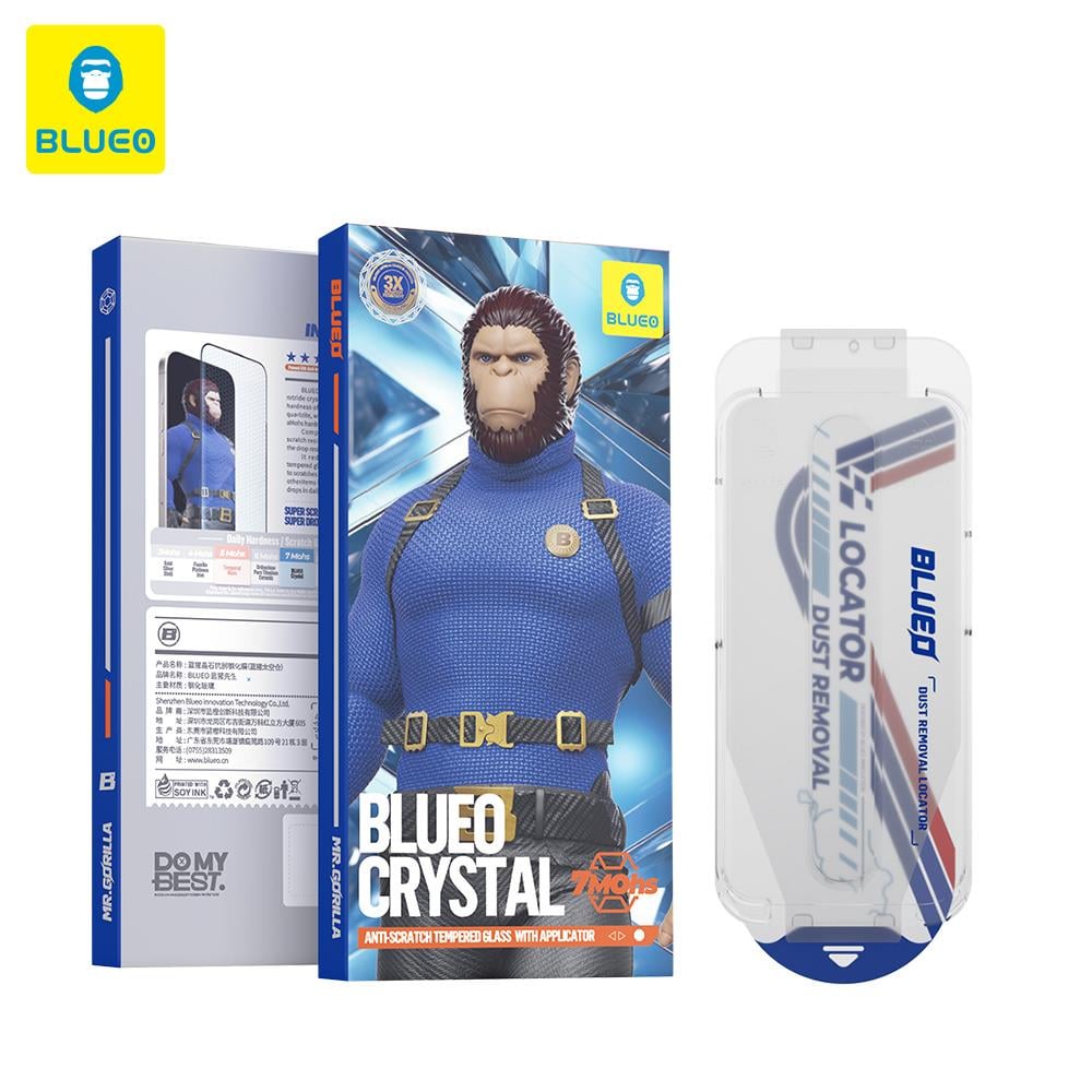 BLUEO Blueo Crystal Anti-Stratch iPhone 17 Air Uyumlu 7 MOhs Sertlik 3 Kat Çizilmeye Dayanıklı Aparatlı HD Cam Ekran Koruyucu