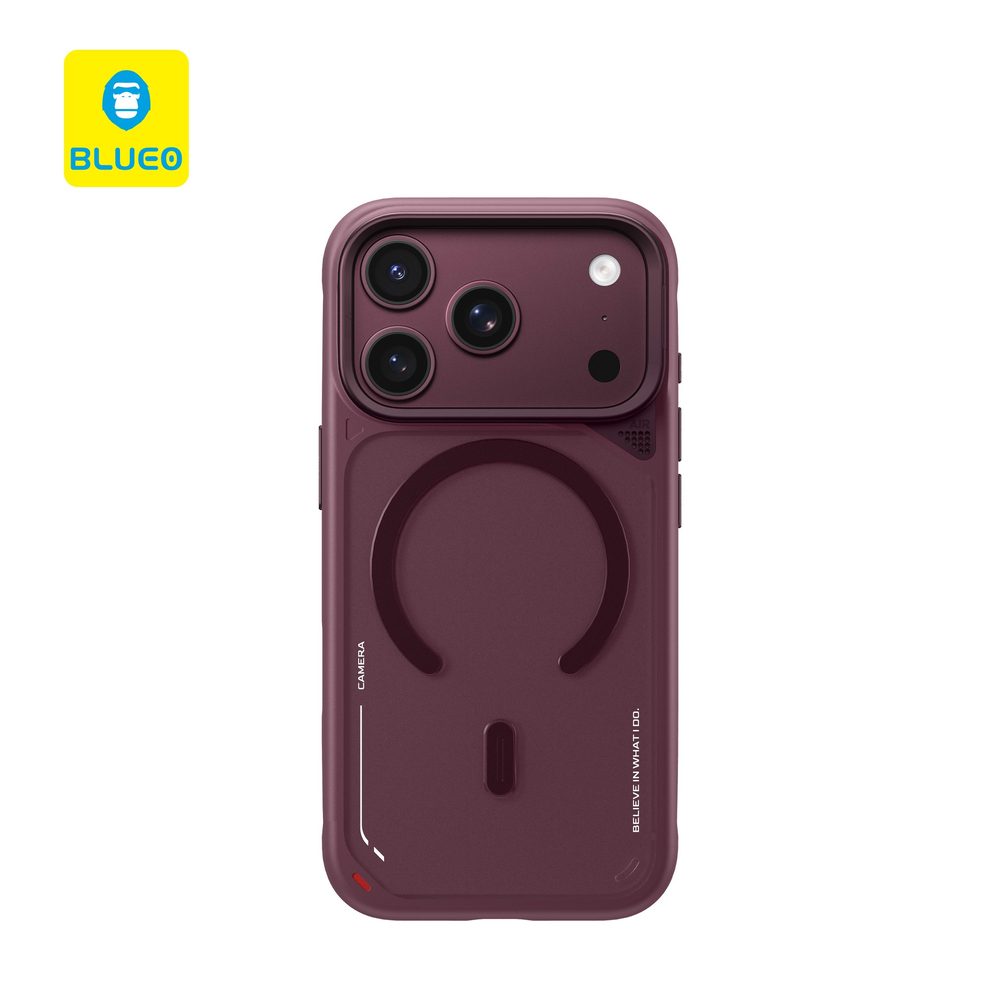 BLUEO iPhone 17 Pro Max / 18 Pro Max 2.0 Pro Frosted Heat Dissipation Anti-Slip Stand Magnetic Case
