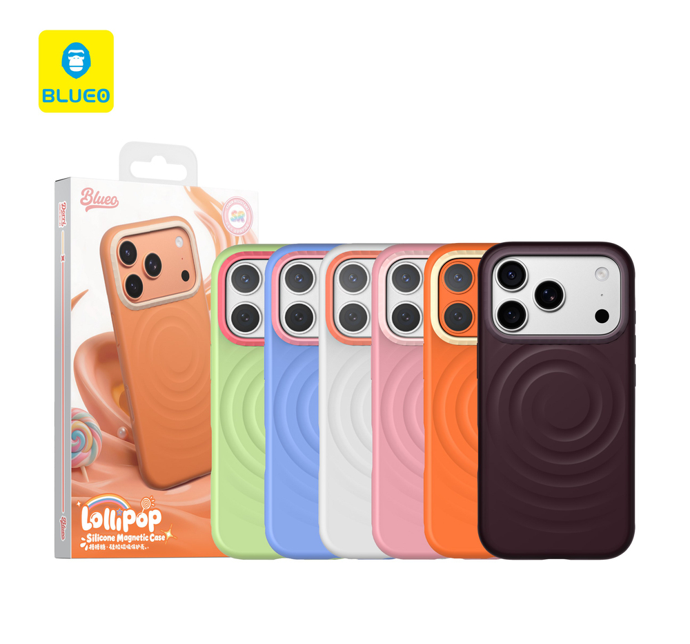 BLUEO iPhone 17 Pro Max /18 Pro Max Lollipop Silicone Magnetic Case