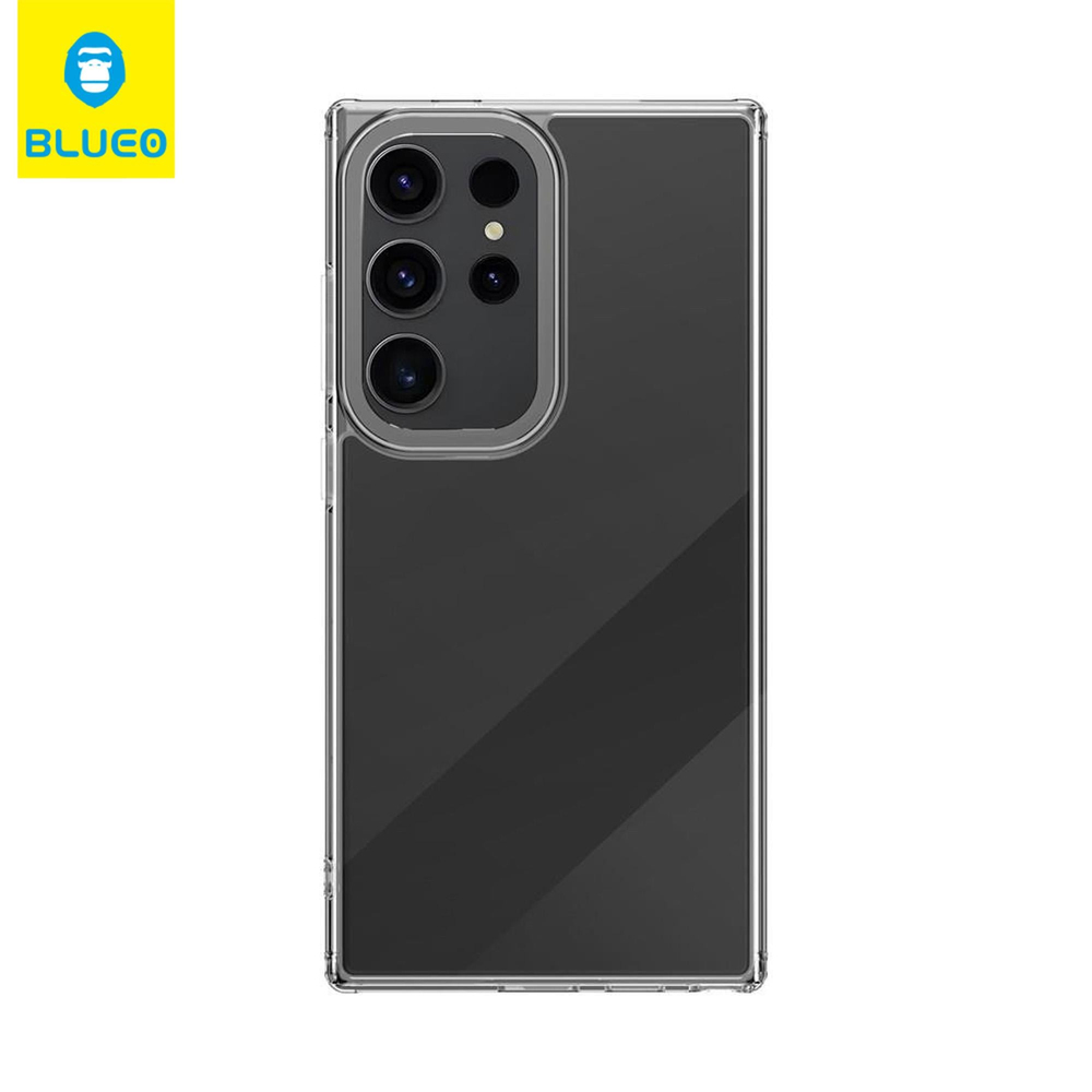 BLUEOB Crystal+ Drop Resistance Samsung S24 Ultra Parmak izi Bırakmayan Anti-Drop Darbe Emici Kenarları Yumuşak Silikon Kılıf