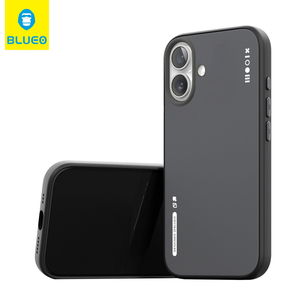 BLUEOB Dual-Color Liquid iPhone 16 MagSafe Özellikli içi Kadife Silinebilir Parmak izi Bırakmayan Çift Renk Tasarım Silikon Kılıf