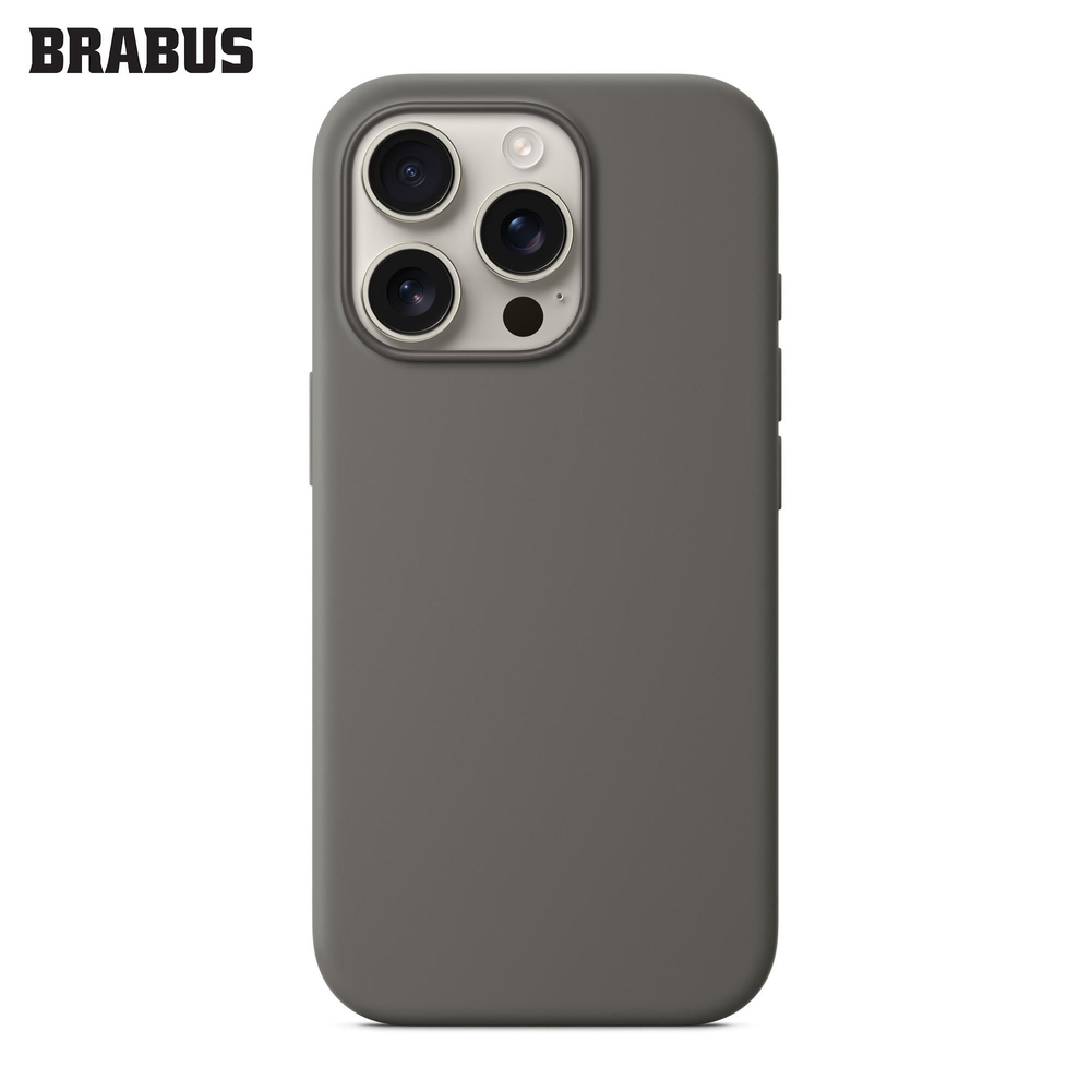 BRABUS iPhone 15 Pro MagSafe Özellikli Silinebilir içi Kadife Soft Jel Dokulu Yumuşak Figura IC Silikon Kılıf