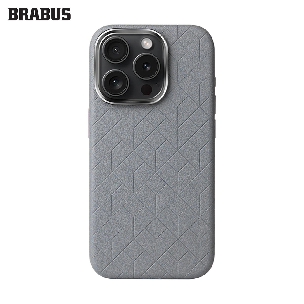 BRABUS iPhone 15 Pro Max Gizli MagSafe Özellikli Çizgi Tasarım Detaylı Euphoria Silikon Kılıf