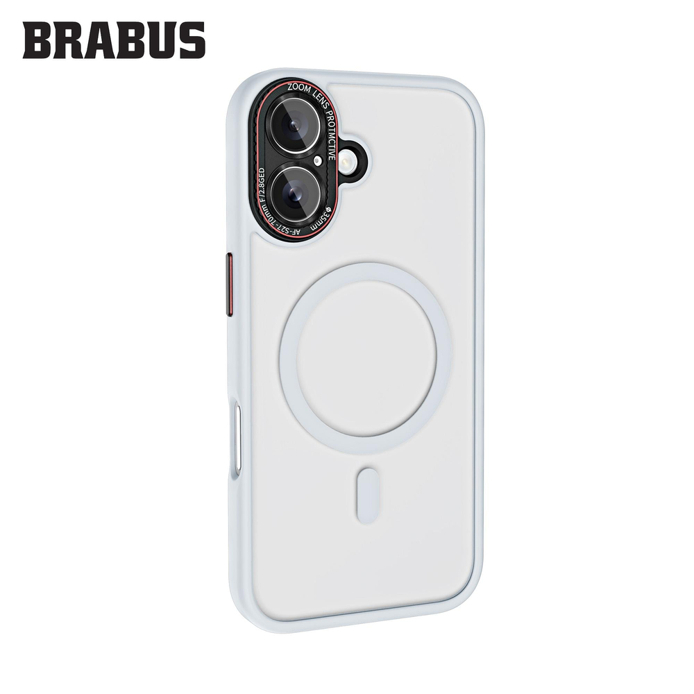 BRABUS iPhone 16 Anti-Shock MagSafe Özellikli Kamera Lens Korumalı Buzlu Kenarları Yumuşak Sonic Silikon Kılıf