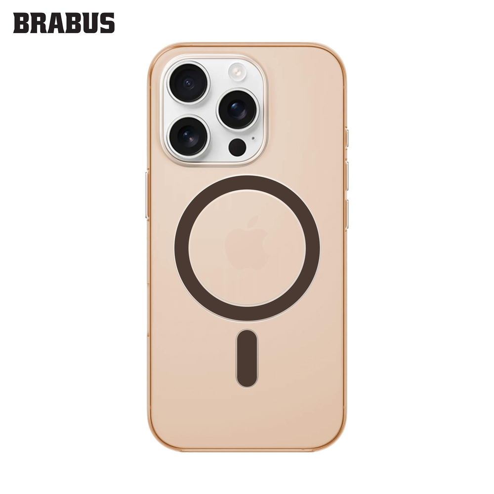 BRABUS iPhone 16 Pro MagSafe Özellikli Yarı Saydam Anti-Shock Slim Perth Sert Silikon Kılıf