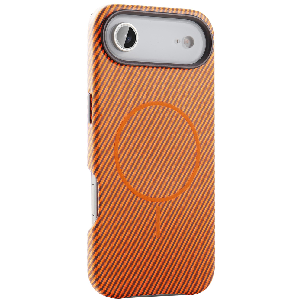 BRABUS iPhone 17 Air Uyumlu Karbon Fiber Baskı Kaplamalı MagSafe Özellikli Patch Kılıf