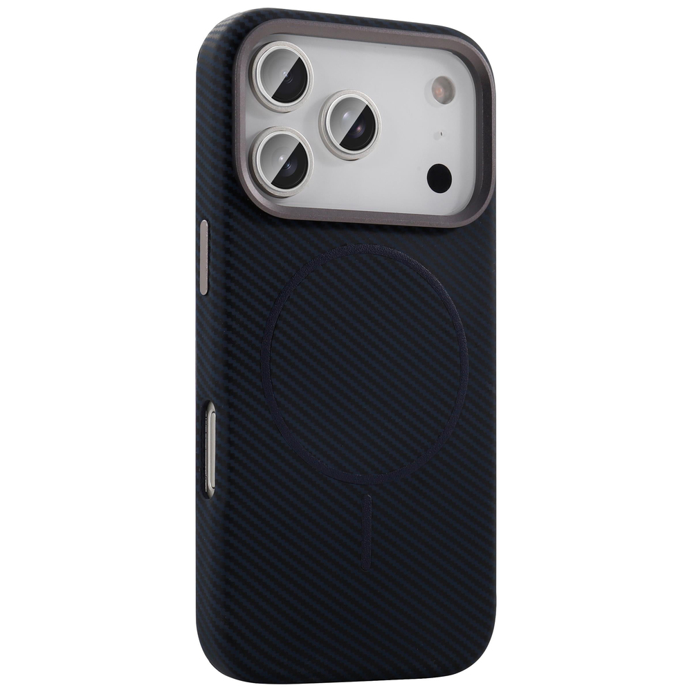 BRABUS iPhone 17 Pro Uyumlu Karbon Fiber Baskı Kaplamalı MagSafe Özellikli Patch Kılıf