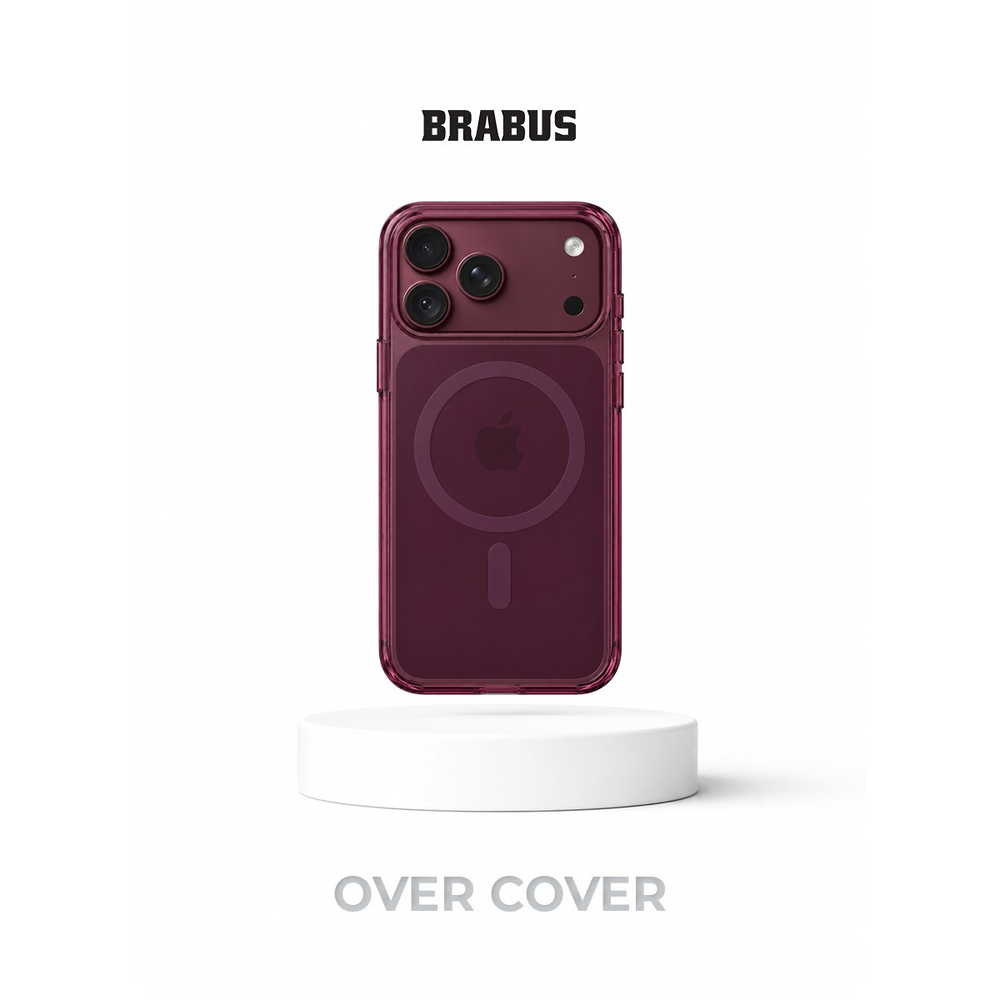 BRABUS iPhone 18 Pro Uyumlu MagSafe Özellikli Sert Şeffaf Over Telefon Kılıfı