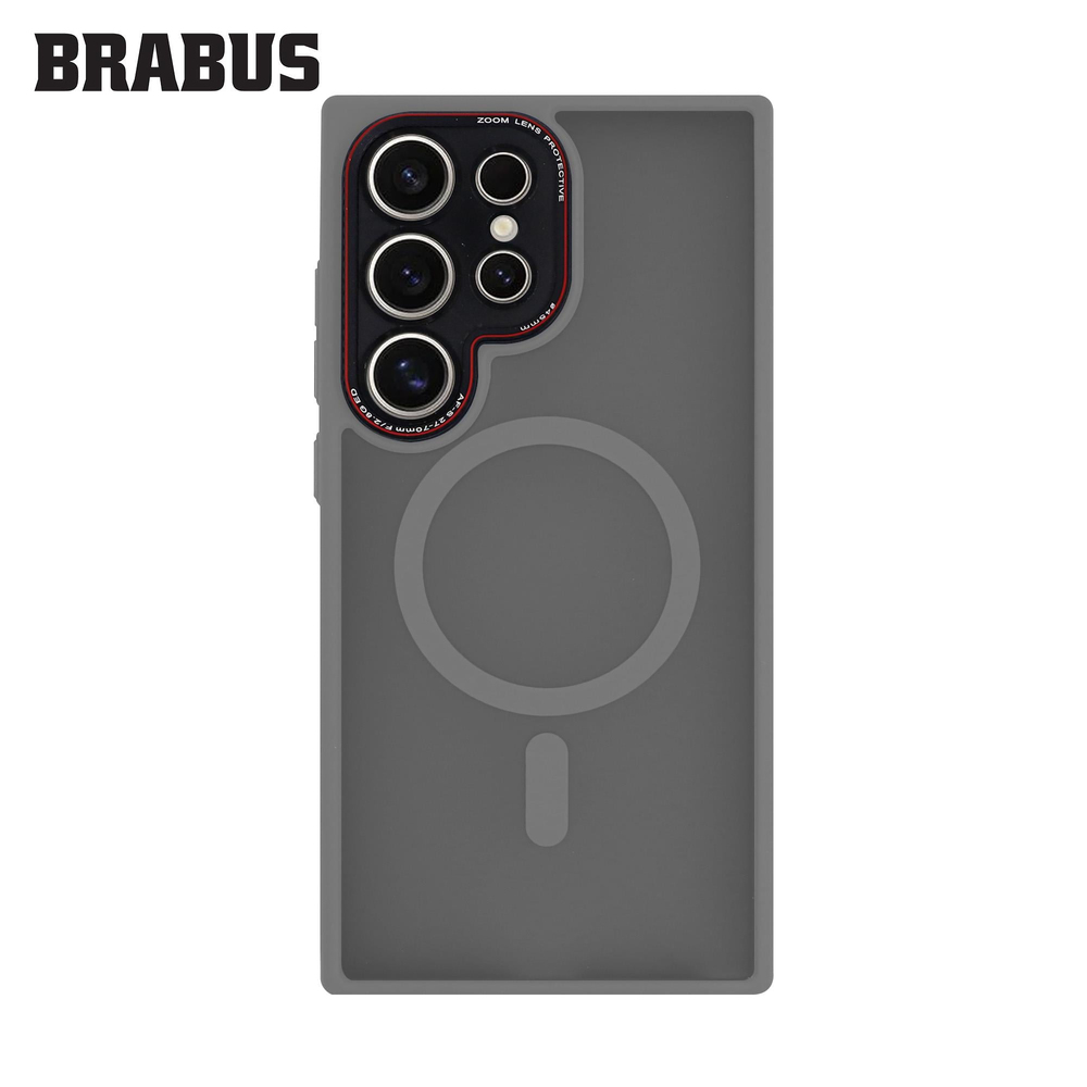 BRABUS Samsung S23 Ultra Anti-Shock MagSafe Özellikli Kamera Lens Korumalı Buzlu Kenarları Yumuşak Sonic Silikon Kılıf