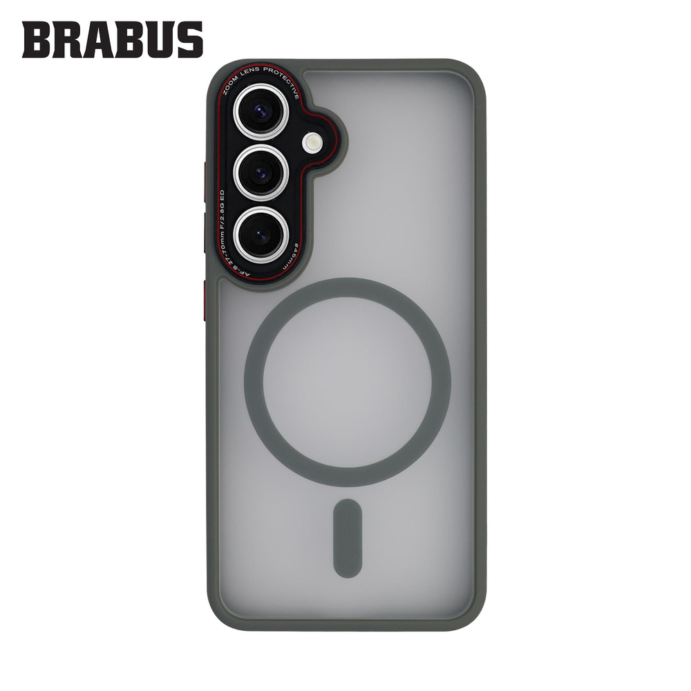 BRABUS Samsung S24 Anti-Shock MagSafe Özellikli Kamera Lens Korumalı Buzlu Kenarları Yumuşak Sonic Silikon Kılıf