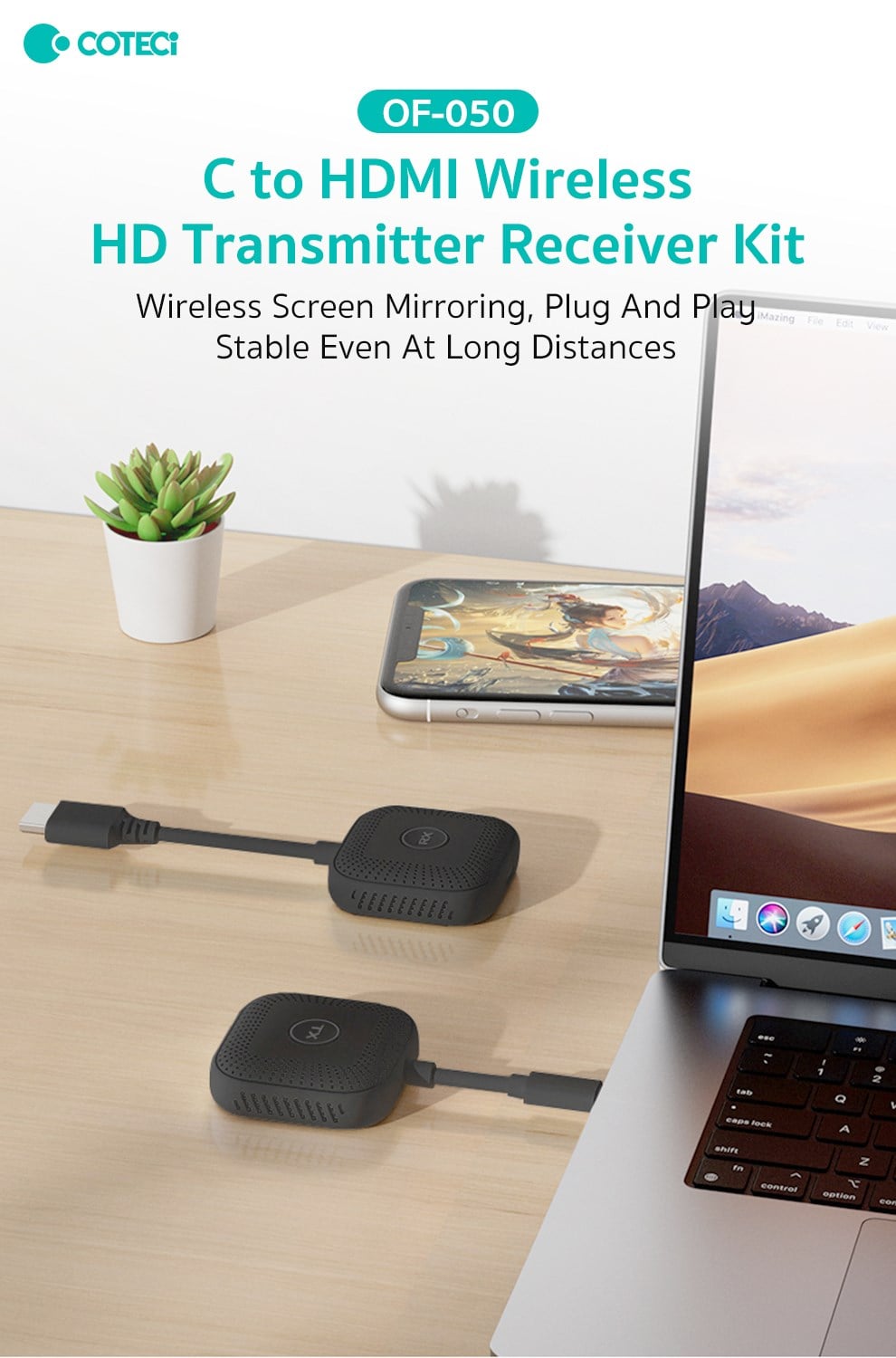 COTECi COTECi C - HDMI Kablosuz HD Verici Alıcı Kiti