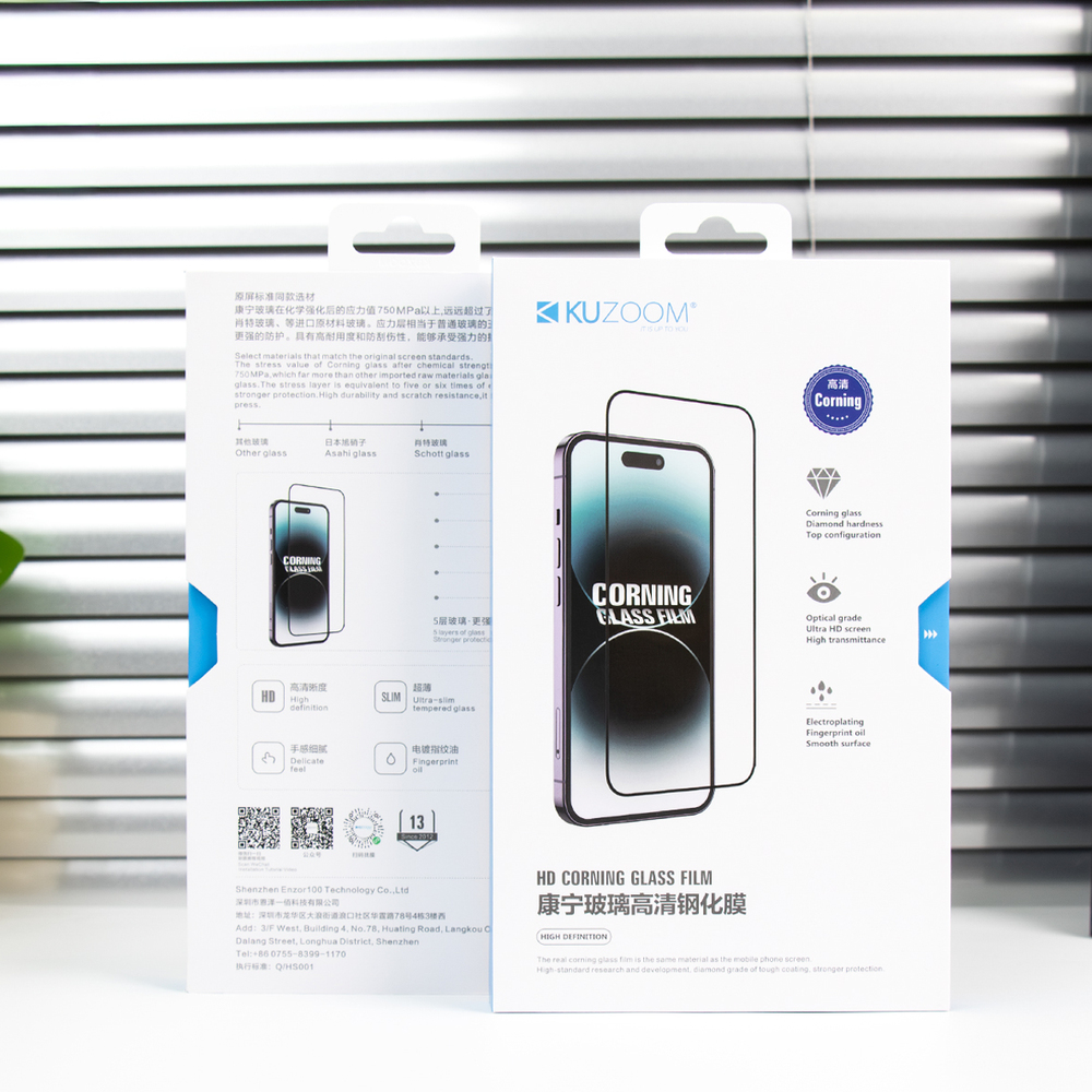 KUZOOM HD Corning iPhone 17 Pro Max Cam Ekran Koruyucu