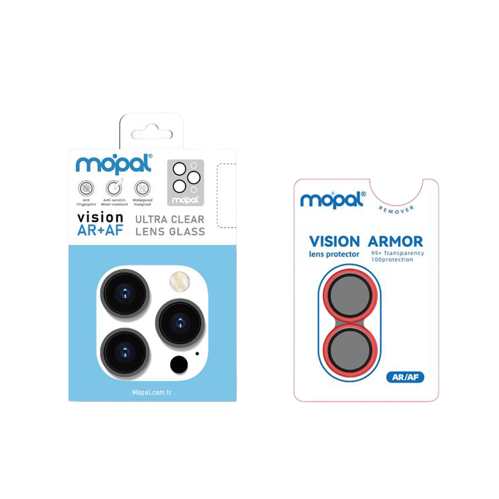 KUZOOM iPhone 13 Uyumlu Vision AR + AF Ultra Clear 9H Hardness Temperli Kamera Lens Koruyucu