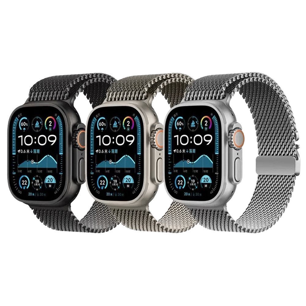 MOPAL Apple Watch 10 Serisi Uyumlu 42-41-40-38 mm Şık Dayanıklı Desenli Official Metal Saat Kordonu