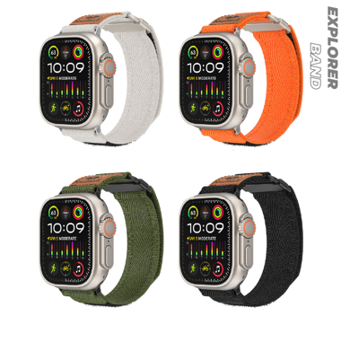 MOPAL Apple Watch Uyumlu 38-40-41 mm Şık Dayanıklı Desenli Explorer Saat Kordonu