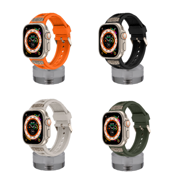 MOPAL Apple Watch Uyumlu 44 45 49 mm Şık Dayanıklı Desenli N-2 Saat Kordonu
