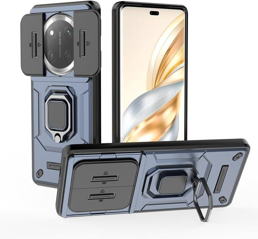 MOPAL Honor Magic 7 Lite Stand Özellikli Sürgülü Darbelere Dayanıklı Slide Silikon Kılıf