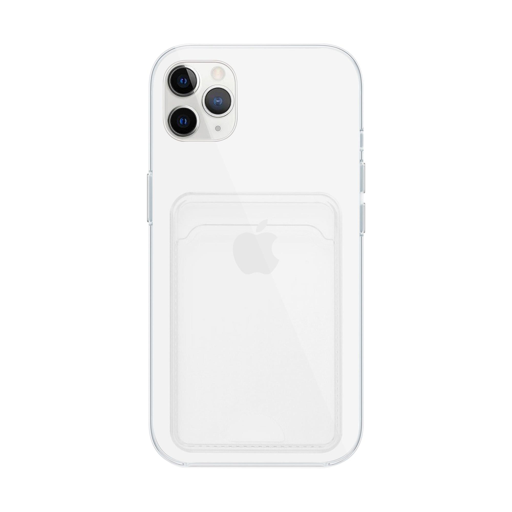 MOPAL iPhone 11 Pro Max Kartlık Detaylı Şeffaf Yuki Silikon Kılıf