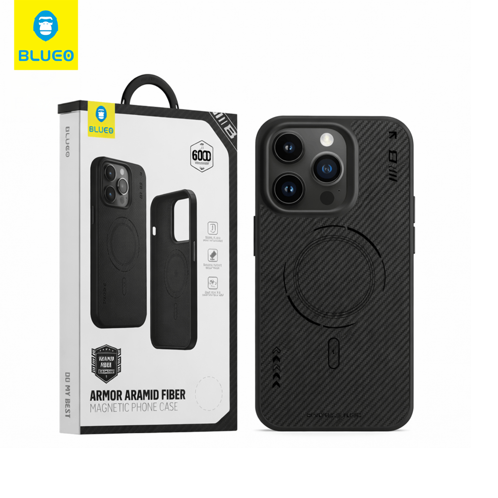 MOPAL İphone 14 Pro Max Magsafe Uyumlu Max Bi-texture Magnetic 600d Armor Aramid Fiber Telefon Kılıfı