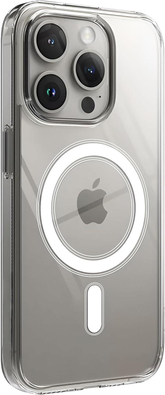 MOPAL iPhone 15 Pro Max MagSafe Özellikli Şeffaf IQ Silikon Kılıf