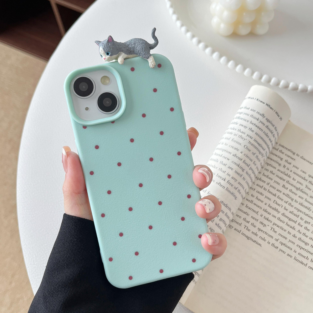 MOPAL iPhone 15 Pro Max Uyumlu Hayvan Figürlü Benekli Voor Silikon Kılıf