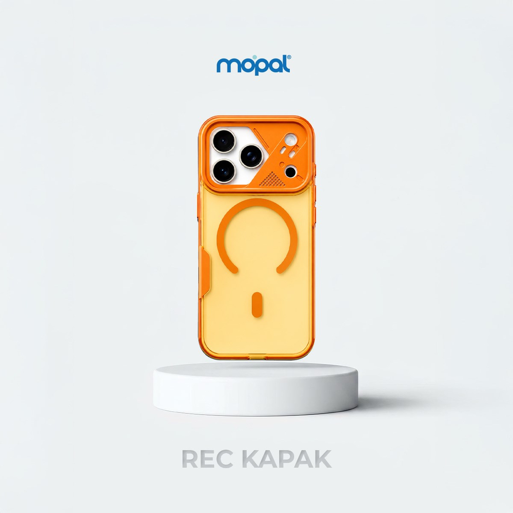 MOPAL iPhone 15 Pro Max Uyumlu MagSafe Özellikli Sert Kutulu Rec Telefon Kılıfı