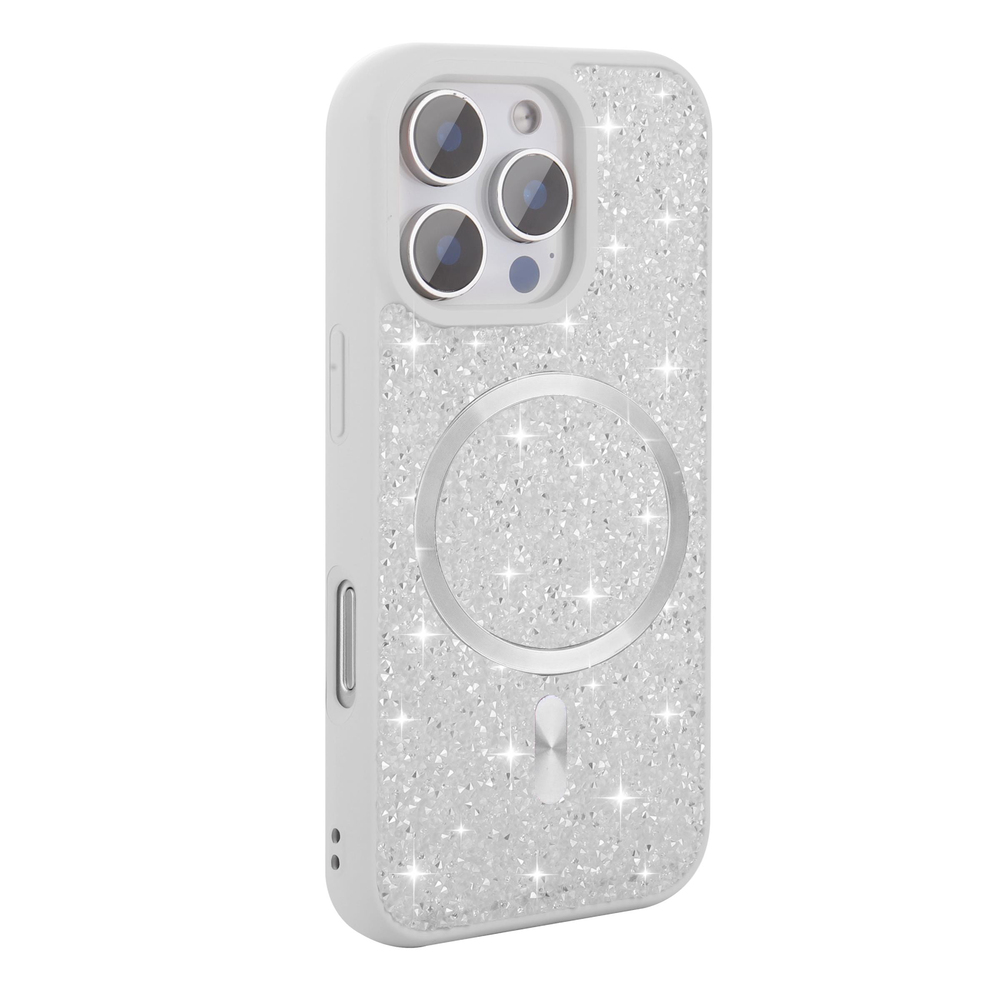 MOPAL iPhone 16 Pro MagSafe Özellikli Taş Kabartmalı Lime Silikon Kılıf
