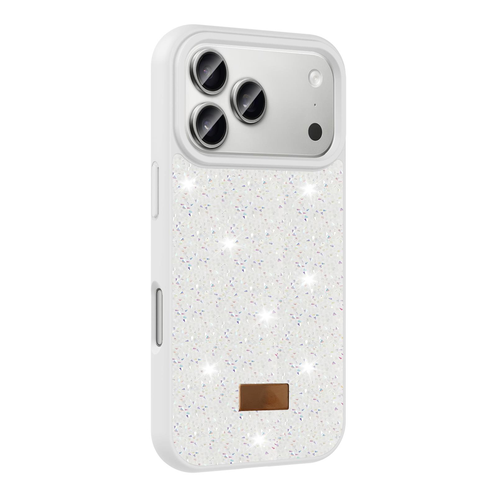 MOPAL iPhone 17 Pro Uyumlu Darbeye Karşı Dayanıklı Taş Detaylı Melt Silikon Kılıf