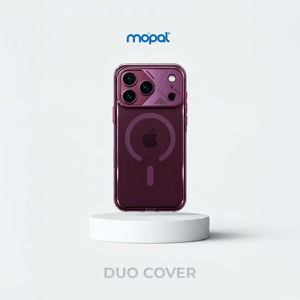 MOPAL iPhone 18 Pro / 17 Pro Uyumlu MagSafe Özellikli Sert Şeffaf Duo Telefon Kılıfı