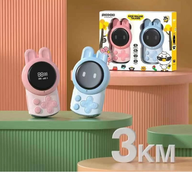 MOPAL K-47 3 Km Çekim Mesafeli Dahili Bataryalı Çocuklar İçin Walkie Talkies Telsiz 