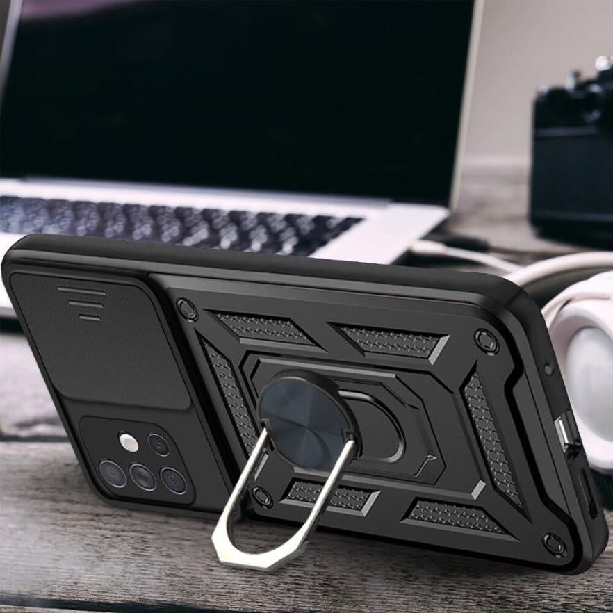 MOPAL Oppo A54 Stand Özellikli Sürgülü Darbelere Dayanıklı Slide Silikon Kılıf