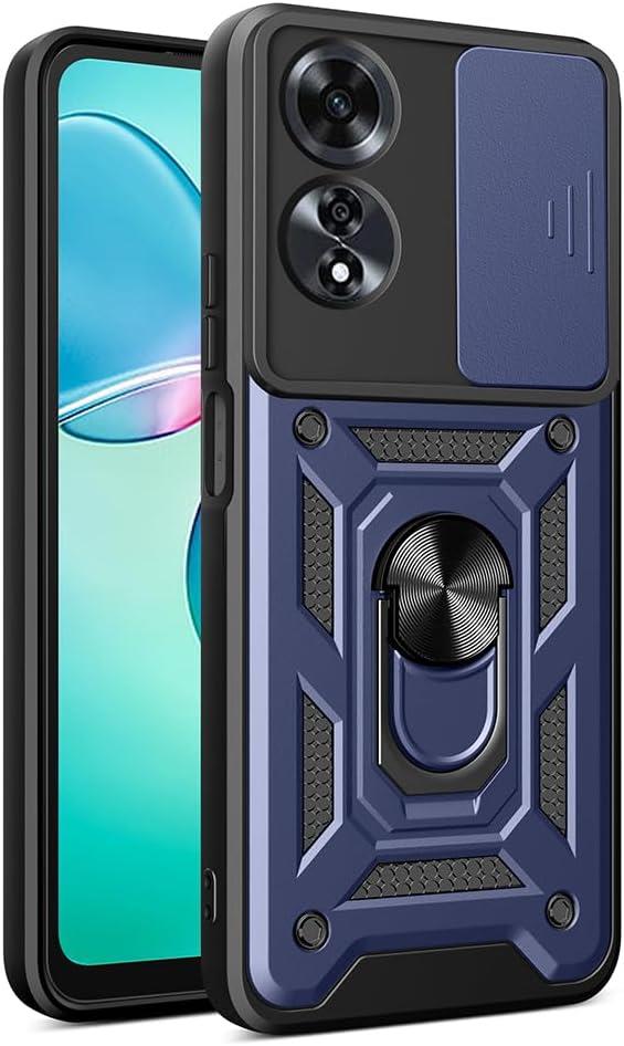 MOPAL Oppo A60 Stand Özellikli Sürgülü Darbelere Dayanıklı Slide Silikon Kılıf