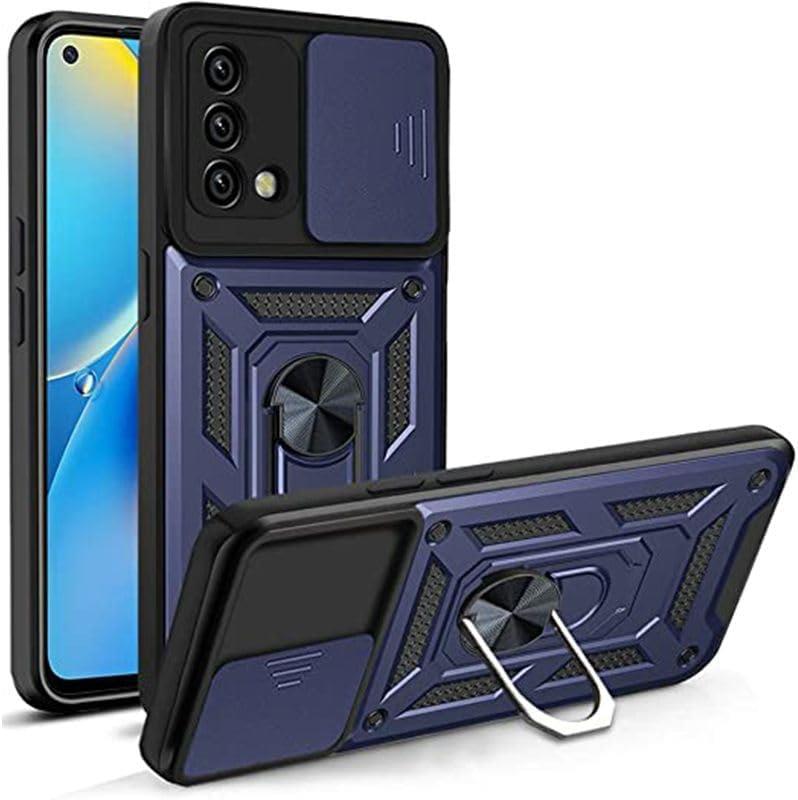 MOPAL Oppo A74 Stand Özellikli Sürgülü Darbelere Dayanıklı Slide Silikon Kılıf