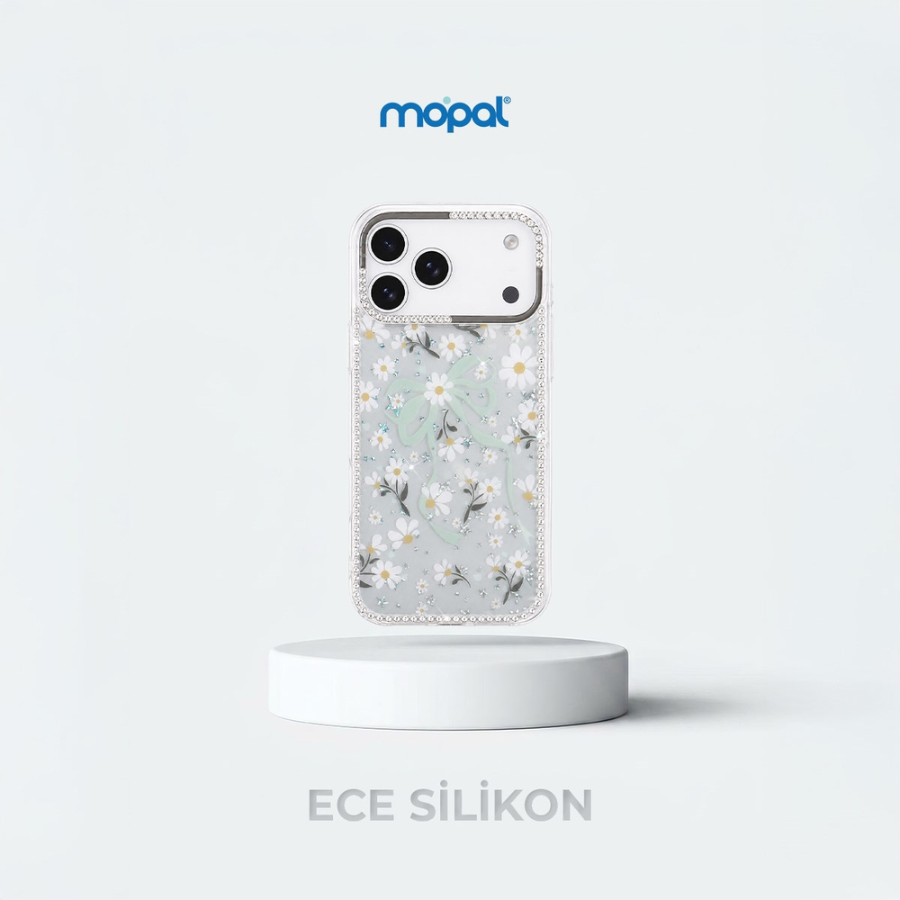 MOPAL Redmi Note 15 Pro Plus Uyumlu Taş İşlemeli Desenli Ece Silikon Kılıf